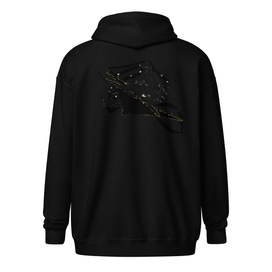 Alienlifestyle Unisex heavy blend zip hoodie Black